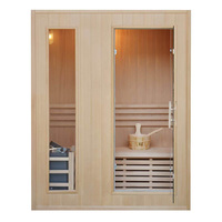 Sauna Uap Basah Rumahan untuk 2 Orang, Sauna Finlandia Hemlock untuk Pemulihan Setelah Berolahraga