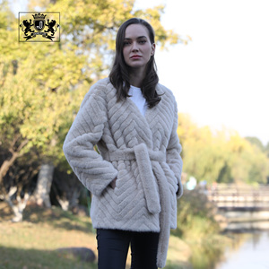 Janefur Hot <strong>Sale</strong> Winter Elegant Puffy Windproof Faux <strong>Mink</strong> <strong>Coat</strong> <strong>for</strong> Lady Custom Women Comfortable Belt Style Fake <strong>Mink</strong> Fur <strong>Coat</strong> - Product Image 1