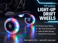 Cadeau d'anniversaire cool pour les enfants, scooter électrique à trois roues avec batterie au lithium, charge maximale de 100 kg et casque