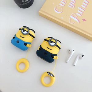 Pequeño hombre amarillo <span class=keywords><strong>en</strong></span> forma de dibujos animados de silicona auricular casewith gancho para los <span class=keywords><strong>airpods</strong></span> de <span class=keywords><strong>apple</strong></span> 1/2 pro - Product Image 2