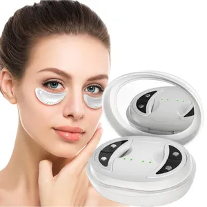 Masseur oculaire à lumière rouge 660 nm avec EMS, appareil anti-âge pour les yeux, réduit les poches et les cernes, coussinets portables pour le rajeunissement des yeux - Product Image 1