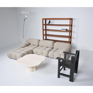Mobili da soggiorno di vendita caldi divano da letto modulare in pelle in tessuto di velluto di Mario Bellini divano trapuntato - Product Image 2