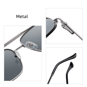 Gafas de sol clásicas de Metal para hombre y mujer, lentes de sol polarizadas de nailon Retro para conducir, pescar y piloto - Product Image 3