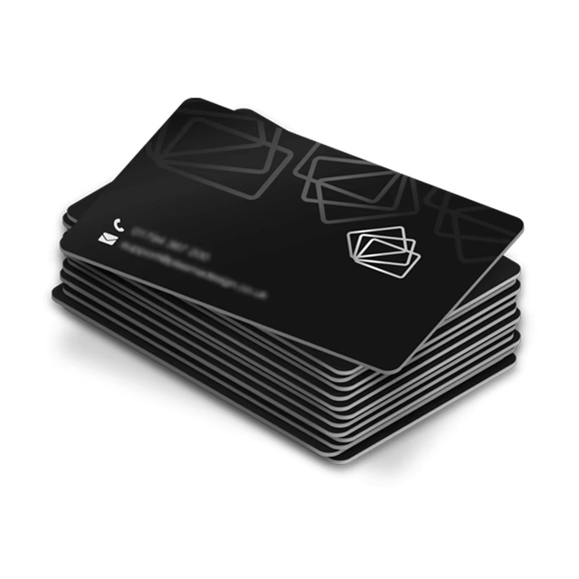 Custom Printable NFC UV High Quality Black Card 213/215/216 IC Card Re-writable Matte Black Blank RFID Smart Card