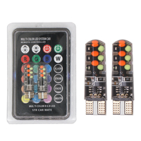 Auto RGB LED 12V T10 LED RGB 5050 Lesung Universal Wedge Light Signallampe LED Auto licht T10 Fernbedienung
