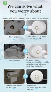 Rouleau géant de <span class=keywords><strong>papier</strong></span> <span class=keywords><strong>toilette</strong></span> 2 plis en pâte de bois vierge, personnalisé pour distributeur de <span class=keywords><strong>papier</strong></span> <span class=keywords><strong>à</strong></span> déroulement central, 780 feuilles, fabriqué en usine - Product Image 2