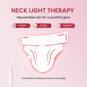 Soin de la peau <span class=keywords><strong>anti</strong></span>-<span class=keywords><strong>rides</strong></span>, infrarouge debout, 830 nm, 630 nm, thérapie par lumière rouge <span class=keywords><strong>anti</strong></span>-âge, masque pour le cou et <span class=keywords><strong>appareil</strong></span> de lifting - Product Image 2