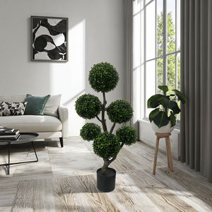 Albero Topiario Artificiale SanBao Milan Ball 90CM, Pianta Simulata, Vegetazione Finta in Vaso di Plastica per Decorazione Interna ed Esterna - Product Image 5