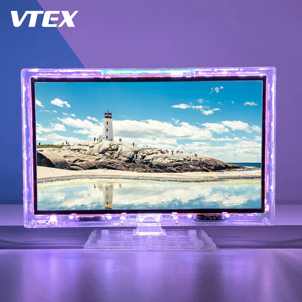 Vtex सबसे सस्ता स्पष्ट आवास टेलीविजन 22 इंच Oem एलईडी एलसीडी Oled स्क्रीन पैनल स्मार्ट टीवी 21.5 Pouces स्पष्ट पारदर्शी टेलीविजन