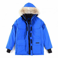 Veste d'expédition canadienne décontractée, qualité originale, grande taille, logo brodé, reversable, duvet d'oie, pour homme