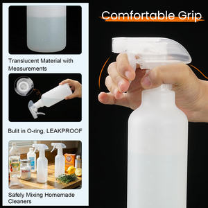 ขวดสเปรย์พลาสติก HDPE ขนาด 500 มล. แบบรีฟิลได้ เป็นมิตรกับสิ่งแวดล้อม พร้อมหัวฉีดสเปรย์สำหรับทำความสะอาด - Product Image 5