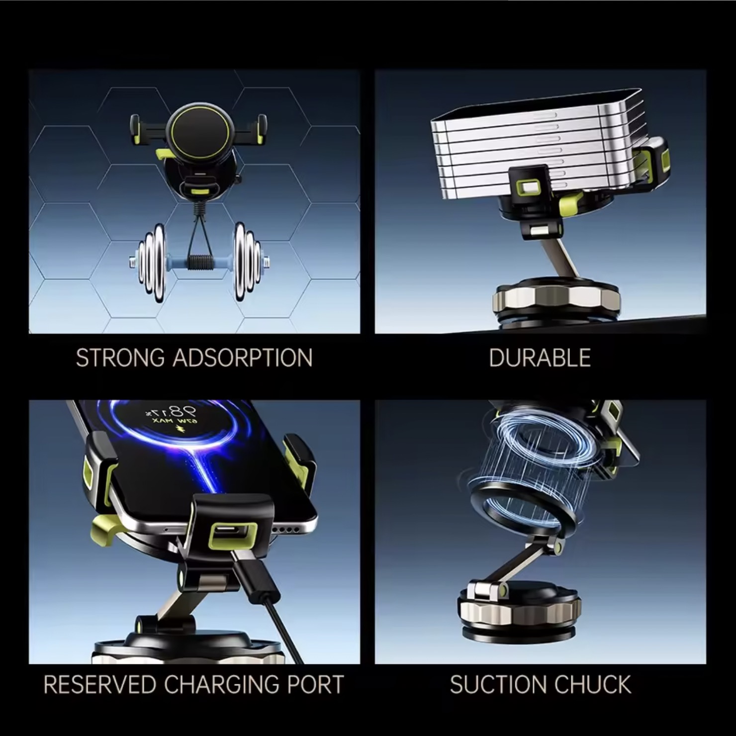 Magnetic Car Phone Holder 360° Enhanced Nano Adhesive Suction Cup Magsafe Phone Holder - KKModel KK2