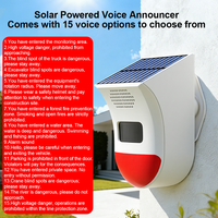 Tuya WiFi Solar-PIR-Bewegungsmelder Lichtalarm 120dB Sprachansage Tonsignal Stroboskop-Sirene Outdoor Wasserdichtes Sicherheitssystem