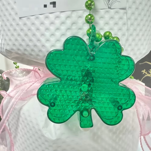 Collares de Cuentas con Trébol Verde Iluminado con LED para el Día de San Patricio de HLC, Collares Luminosos con Hoja de Trébol Irlandés para Fiestas y Eventos - Product Image 3