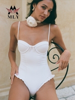 MLY Dames Badpak met Luipaard- & Ginghampatronen, Sieradenversiering, Op Maat Gemaakt Zwemkleding