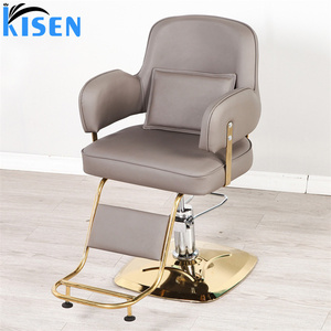 Kisen เก้าอี้ตัดผมชายสีดำสุดหรูสีดำเงาปั๊มไฮดรอลิกสำหรับเฟอร์นิเจอร์ร้านเสริมสวย - Product Image 6