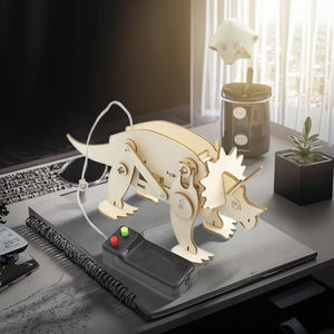 Juego de rompecabezas de madera educativo montaje Montessori dinosaurio de Ciencia de madera juguete DIY para niños - Product Image 1