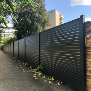 Nuovo Pannello Recinzione Orizzontale in Alluminio a Doghe per Privacy, Moderno per Giardino, Cortile, Sicurezza Residenziale, Ringhiera Fai-da-te, Installazione Facile - Product Image 5