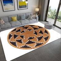Custom logo Thiopian Traditional Cross Design Printed Carpet Rugs 3d Carpet Tapis De Salon Home Decor