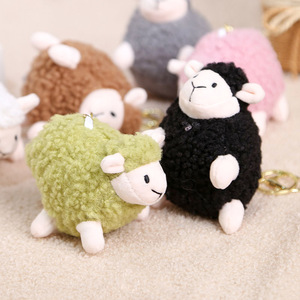 Ciondolo a forma di pecora piccola in posizione sdraiata, bambola confortevole, regalo per bambini, ornamenti da appendere in borsa a rete, giocattolo di peluche in cotone PP all'ingrosso - Product Image 4