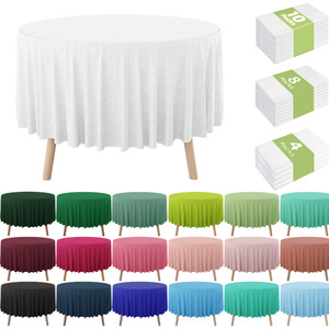 <span class=keywords><strong>Tovaglia</strong></span> Rotonda Monouso in Plastica Impermeabile e Antimacchia per Feste di Compleanno e Matrimoni, 84 Pollici, Bestseller - Product Image 1