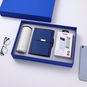 Nouveautés d'usine, boîte en papier rigide noire avec gobelet, carnet, stylo, coffret cadeau d'entreprise personnalisé de luxe - Product Image 5