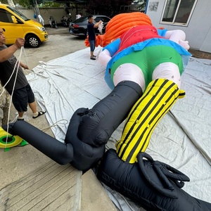 Marioneta Inflable Gigante de Niña con Cabello Rojo, Trenzas y Pecas para Espectáculos de <span class=keywords><strong>Circo</strong></span>, <span class=keywords><strong>Teatro</strong></span>, Escenarios y Decoración de Fiestas - Product Image 3