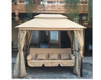 Hamac de jardin 3 places avec tente gazébo, mobilier d'extérieur, offre spéciale