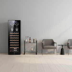 Enfriador de <span class=keywords><strong>Vino</strong></span> Inteligente de Acero Inoxidable de 138L con Capacidad para 48 Botellas, Refrigerador de Bebidas con Temperatura Constante - Product Image 2