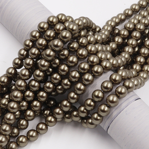 Color verde oliva buena calidad <span class=keywords><strong>10mm</strong></span> Roubd perlas imitación Mar del Sur perla Stock para la fabricación de joyas perlas sueltas - Product Image 3