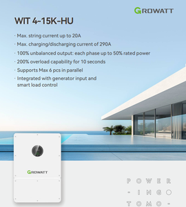 อินเวอร์เตอร์ไฮบริด Growwat WIT 10K-HU 10KW แบบสามเฟส 380v พร้อมแบตเตอรี่แรงดันต่ำ 48v/51.2v มีสินค้าในสต็อก - Product Image 4