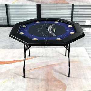 Meilleure vente de table de <span class=keywords><strong>poker</strong></span> octogonale pliable à 8 joueurs avec porte-jetons et pieds pliants pour jeu de cartes Home Entertainment - Product Image 4