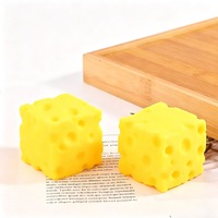Jouets anti-stress amusants en forme de fromage, à remontée lente, vente en gros directe usine