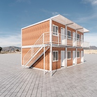 Maisons préfabriquées de luxe en conteneurs, conception de fabrication, 6 chambres, deux étages, maisons préfabriquées de luxe, kit de construction pour habitation