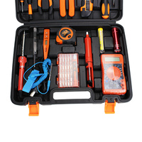 Juego de Herramientas Manuales Multiusos de 46 Piezas, Marca KHC, Combinación de Acero Inoxidable 201 y Acero al Carbono, Profesional, OEM, Estuche Rígido, 1 Año de Garantía