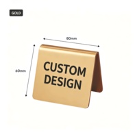 Placa de Número de Mesa Personalizada de Alta Gama en Latón/Acero Inoxidable, Grabada con Láser, con Código QR, para Hoteles, Bares y Cafés de Lujo