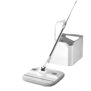 Spin <b>Mop</b> With Bucket <b>Microfiber</b> Rectangular Hands Free Cleaning Household <b>Mop</b> White Lime 1250G SS908 - Product Image 1
