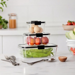 Airtight <b>Plastic</b> <b>Container</b> Clear Kitchen Storage Boxes <b>Container</b> Set <b>Food</b> <b>Containers</b> With Lids Party Frozen sealed Box - Product Image 2