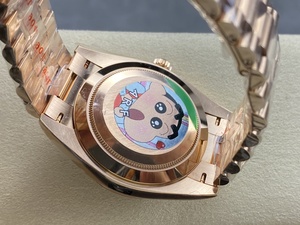 Deporte mecánico mejor calidad 40mm AR fábrica 904l acero ETA 3255 movimiento 184g oro gradiente negro reloj - Product Image 6