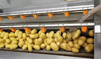 Groente- en fruitwasmachine SHENGKANG-HMPL PLC tandwielmotor - 304 roestvrij staal hoge efficiëntie elektrisch/gas/LPG