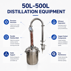 Distillatore di Oli Essenziali ad Alta Stabilità 50L-500L, Attrezzatura per Distillazione per Piccola Estrazione Domestica di Oli Essenziali - Product Image 5