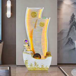 Fontaine d'eau coulante Quanfangyuan 7189 avec lumière LED, design moulin à vent, durable, 110-230V, pour salon, balcon, bureau, cadeau - Product Image 2
