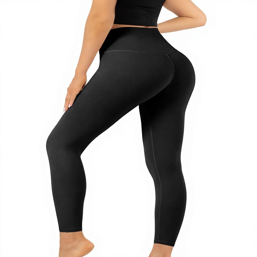 High Waisted Sporty Leggings Women Tummy Control Full Length Buttery Soft Velour Yoga Workout Athletic Solid Pattern Crocheted