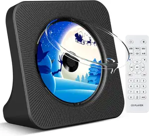 Lecteur CD Portable Bluetooth Lecteur CD de bureau Lecteur CD domestique Bluetooth 5.0 avec télécommande DustCover FM Radio Minuterie USB
