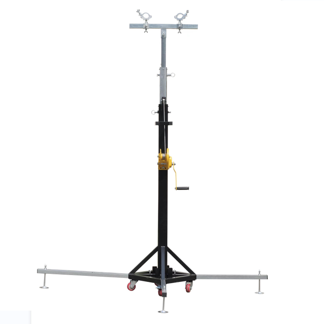 4.2 Meters Light Stand Hand Crank Lifting Stage Light Stand Performance Tripod Face Light Stand