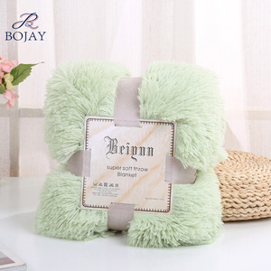 Custom Luxury Faux <strong>Fur</strong> <strong>Blanket</strong> Long Hair Shaggy Fleece Super Soft White PV Plush <strong>Blankets</strong> for Winter King Size - Product Image 2