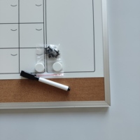Tablero de corcho de combinación personalizada, tablones magnéticos blancos, tablones de anuncios, bordes, 30x50cm