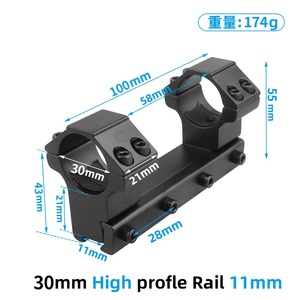 Cantilever Matte Black Integrated Optic Mount 30mm Multiple Height Options 11mm/21mm Base Outdoor Optics - Product Image 3