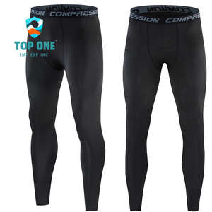 TopOne, mallas de entrenamiento deportivo para hombre, pantalones de compresión de secado rápido de alta elasticidad, mallas deportivas para correr hechas de poliéster - Product Image 5