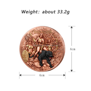 Sélection à succès : Pièce de collection en cuivre fin 999 de 1 oz, motif Guerrières et Panthère Noire en relief, pièce de défi - Product Image 4